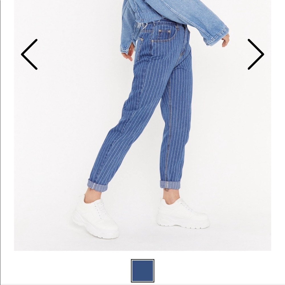 NastyGal In It To PinIt Striped Jeans NW BNWT Sz4
